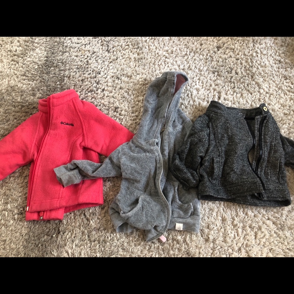Girls zip ups